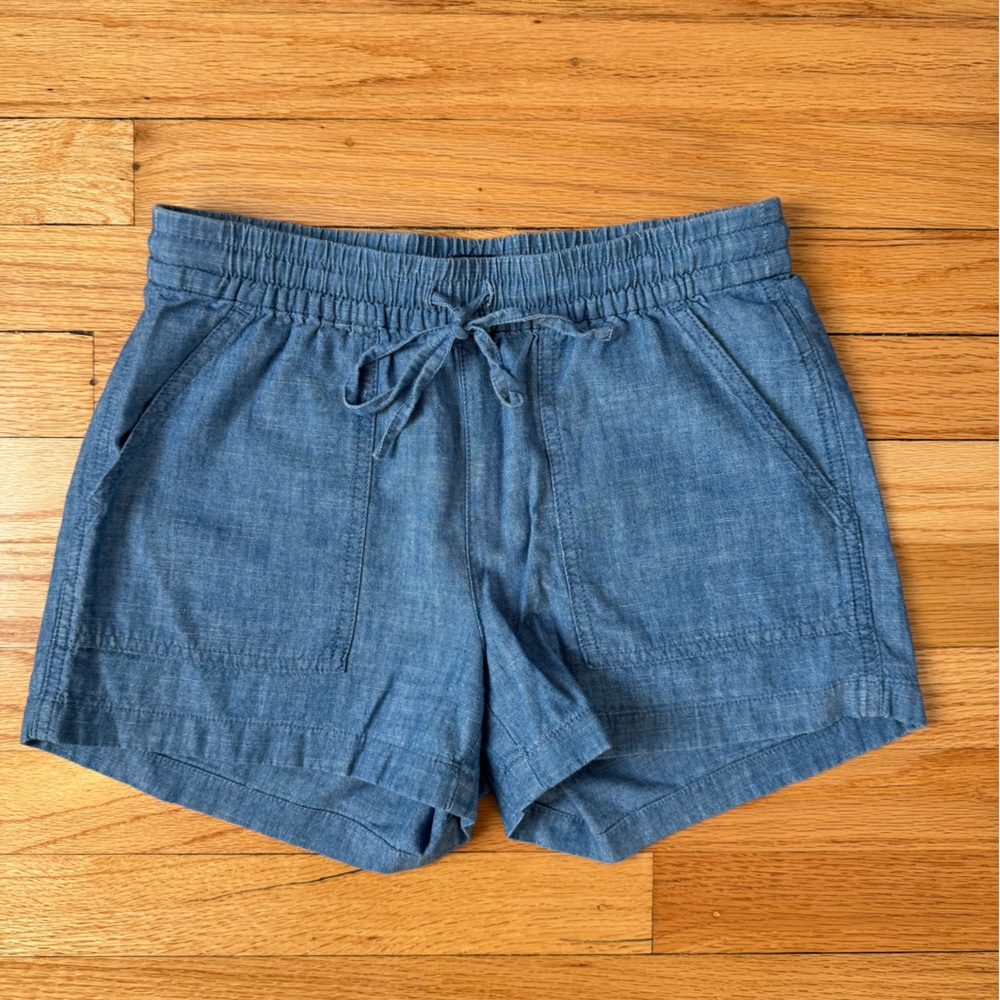 J. Crew Light Blue Elastic Waist Shorts